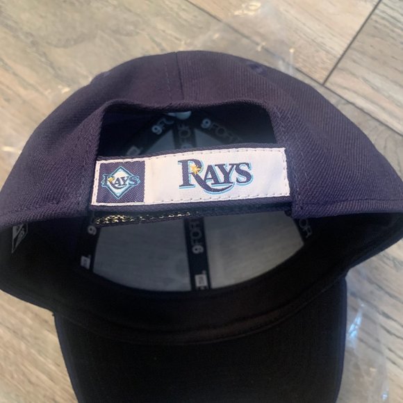 NEW 9FORTY NEW ERA TAMPA BAY RAYS ADJUSTABLE YOUTH BASEBALL HAT NAVY - Picture 3 of 5